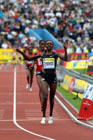 Milcah Chemos wins the 3000 metres steeplechase, 2011 Aviva London Grand Prix